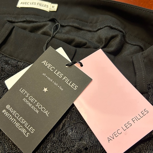 COPY - Avec Les Filles Black High Waist Flare Leg Trousers S Retails for $160. - Picture 4 of 8